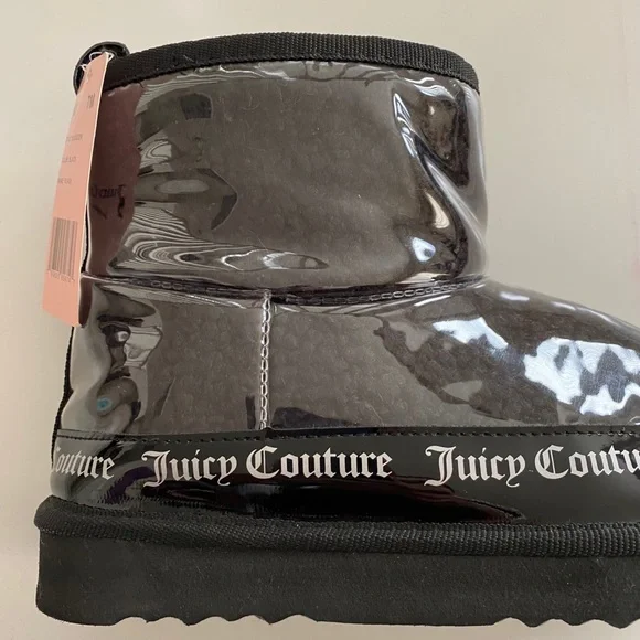 New Juicy Couture Klash Clear Black Boots - Picture 3 of 8